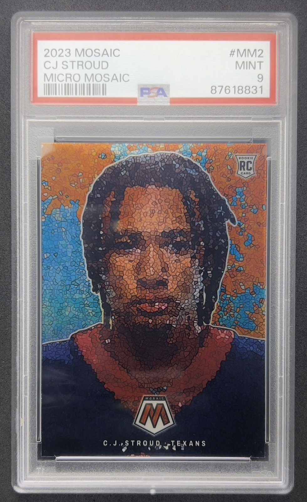 2023 PANINI MOSAIC MICRO MOSAIC #MM2 CJ STROUD ROOKIE RC PSA 9