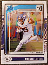 2024 Panini Donruss Optic - Rated Rookie Audric Estime #206 (RC) Denver Broncos
