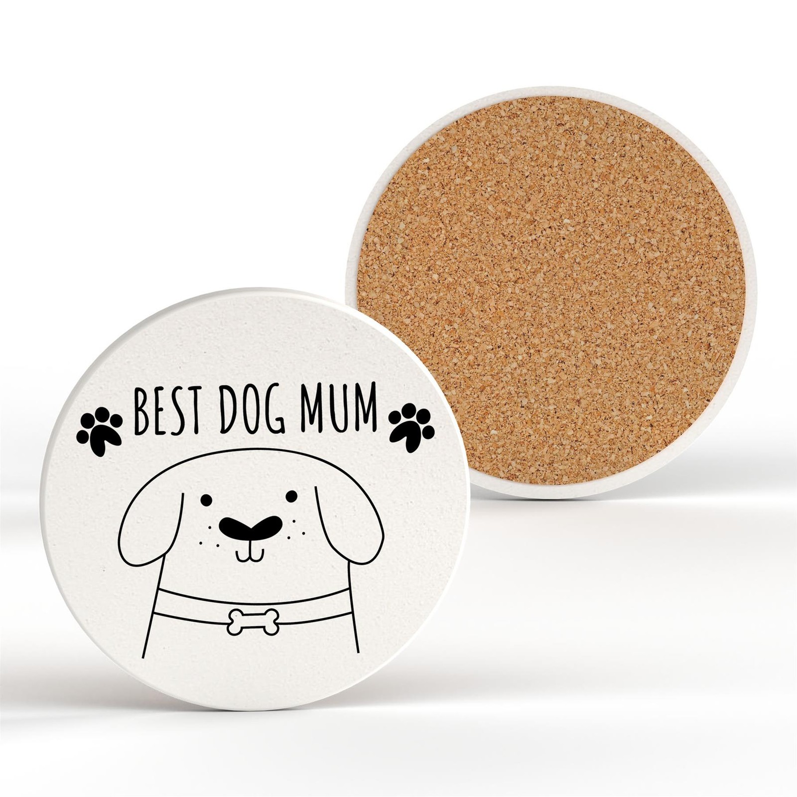 BEST DOG MUM CERAMIC ROUND COASTER