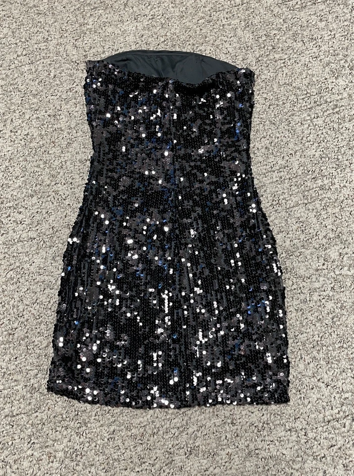 Ruby Rox Junior Black Sequin Formal Dress 2000s Y2K Style, McBling Baddie Small - Image 2 of 4