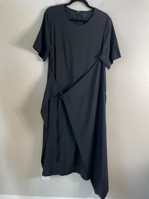 cos asymmetric t shirt dress ASYMMETRIC MINI T-SHIRT DRESS - COBALT