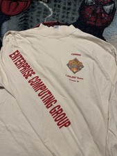 Vintage 90s Compaq Computing Group Long Sleeve Shirt Men's L / XL Windows CPU