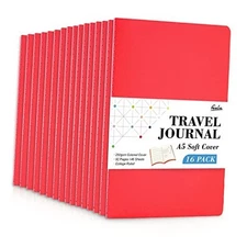 16 Pack Soft Cover Journal Bulk,  Lined Notebooks College Ruled for Work 16 Red