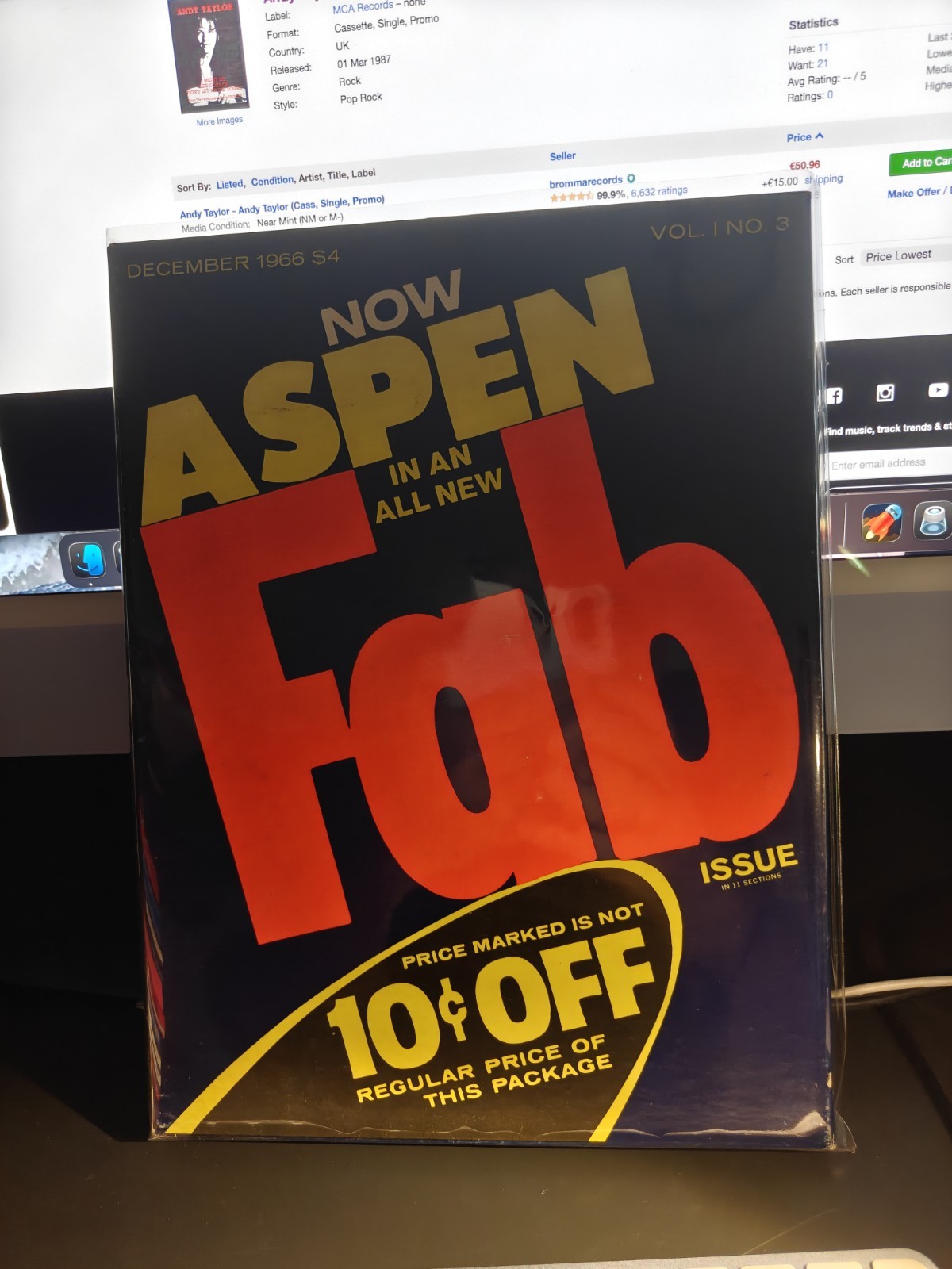 NOW ASPEN Fab (Borax) Vol. 1 No. 3 Dicembre 1966 con coupon 10¢ OFF