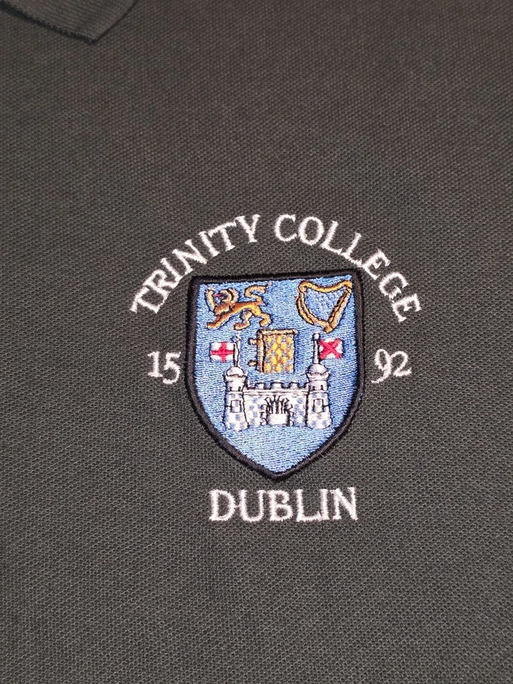 Trinity College Dublin 1592 Green Mens Collared Polo Shirt XL Embroidered - Image 4 of 4