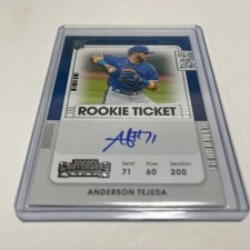 Anderson Tejeda 2021 Panini Contenders RC Rookie Auto Baseball Card. rookie card picture