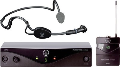 B-WARE AKG PW45 Sport Set ISM Headset Funkset Drahtlos System Gesang Mikrofon