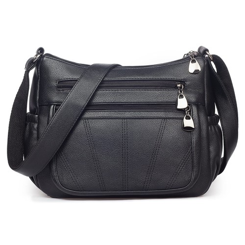 Crossbody Purse for Women Ladies Soft PU Leather Shoulder Bag Medium Roomy Ha...