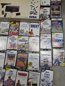 SEGA Master System 3D Glasses and 65 Game  Collection MUST SEE!!