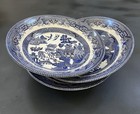 Lot Of 3 Blue Willow Coupe Bowls Made In England