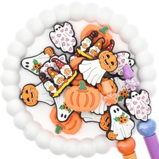 20PCS/Set Silicone Focal Bead Halloween Theme Loose Beads Accessory for DIY K...