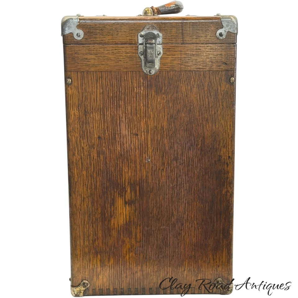 Antigua caja de herramientas Gerstner & SONS #052 11 dr tigre ROBLE MAQUINISTA COFRE Foto 3 de 4