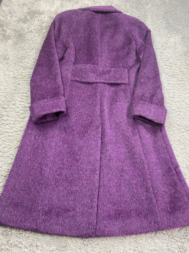 Katherine Kelly Jacket Women 10 Alpaca Wool Tweed Trench Pea Coat Old Money - Image 2 of 4
