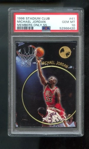 1996-97 Topps Stadium Club Members Only 55 #41 Michael Jordan PSA 10 Graded Card