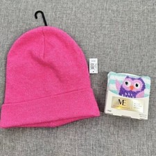 NEW Old Navy Pink Beanie Hat One Size Owl Slipper Socks 1 Pair Size 4-10