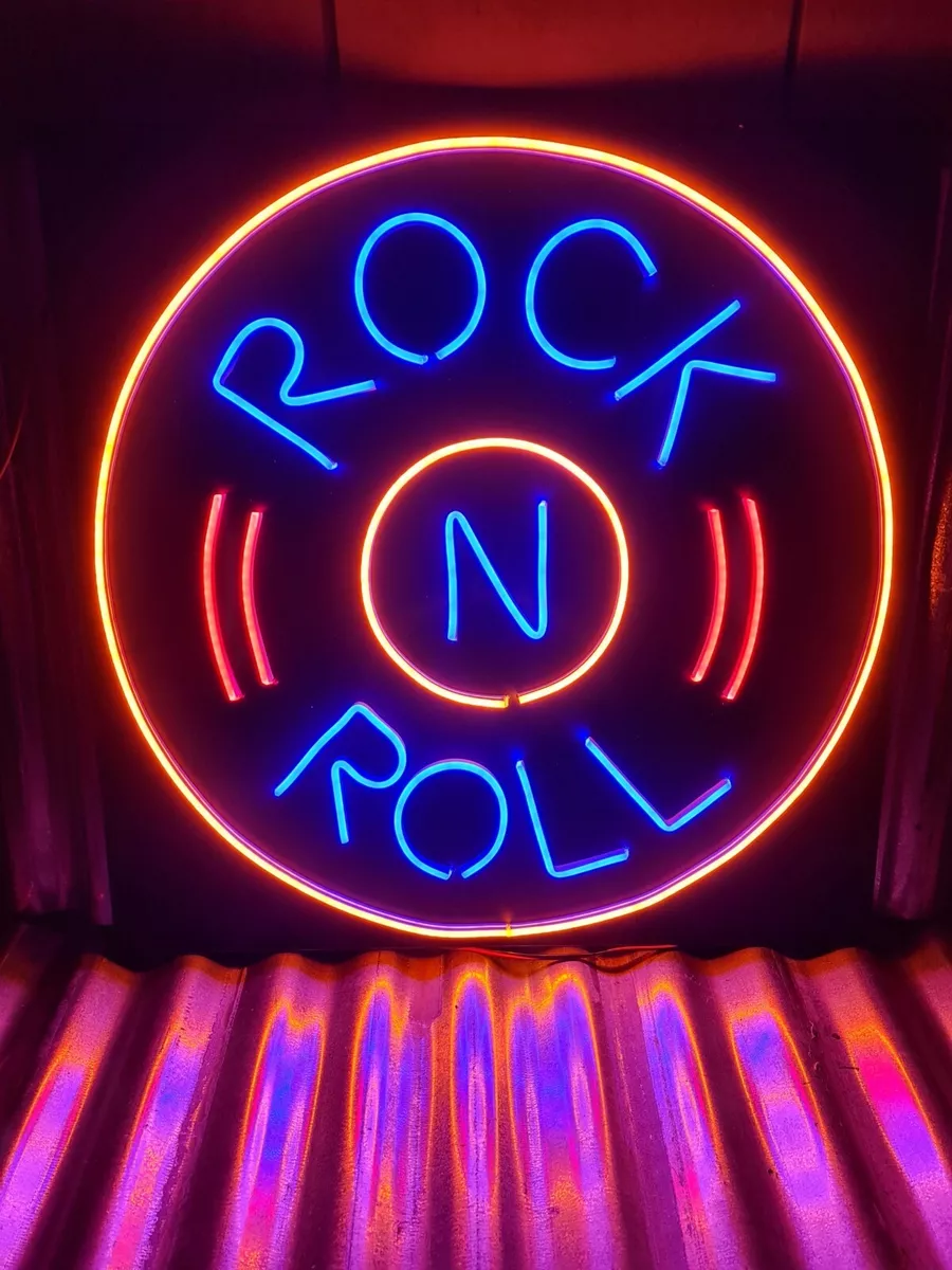 Rock n Roll Red RGB neon sign