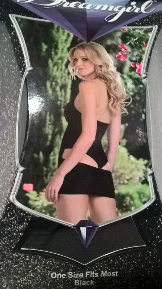 New Dreamgirl Black Sexy Keyhole Dress Bedroom Dress Womens Adult Costume - Image 3 of 3