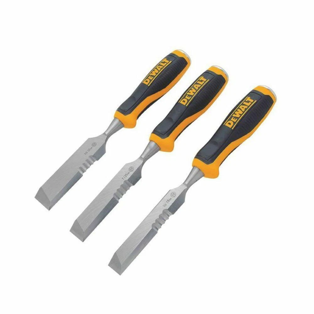 DeWalt SIDE STRIKE WOOD CHISEL SET DWHT16148 3 Pieces Serrated Cutting Edge