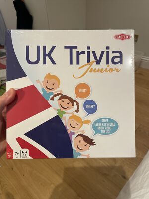 UK Trivia Junior Quiz für Kinder ab 7+, 2-6 Spieler. Neu in OVP