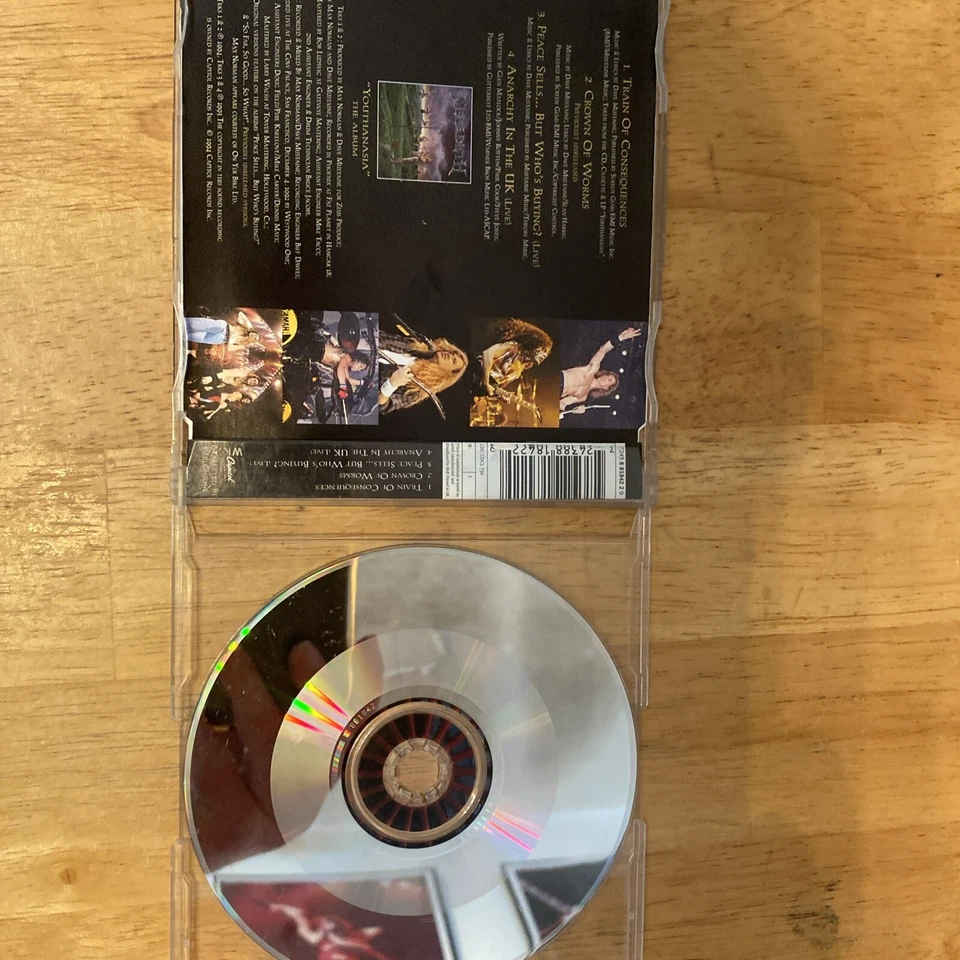 Megadeth Train Of Consequences UK Import 4 Track CD 1993 Capitol Records Issue  Foto 3 de 4