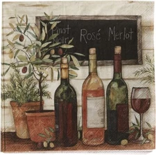 Boston International C811200 IHR Cocktail 5 x 5-Inches, Wine and Olives 