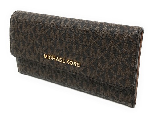 Michael Kors Jet Set Travel Large Trifold Leather/PVC Wallet - Picture 13 of 63