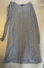 Express Gray Marled Ribbed Dress Size Medium