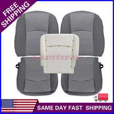 Both Side Bottom & Top Seat Cover & Driver Foam Cushion For Dodge Ram 1500 2500