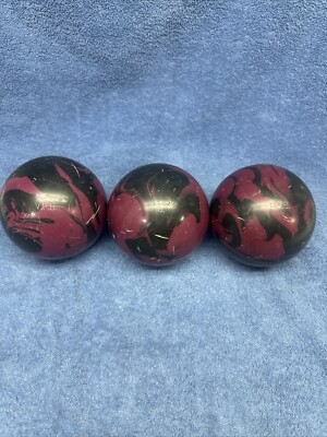 THREE PARAMOUNT DUCKPIN BALLS DUCK PIN BALL PURPLE