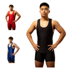 Matman Edge Wrestling Singlet Men Boys Spandex Weightlifting Wrestling Gear