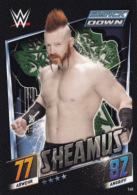 2015 Topps WWE 140 Sheamus Slam Attax Then Now Forever EX