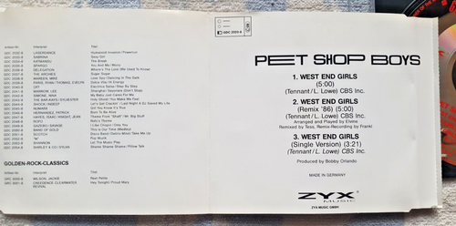 Pet Shop Boys West End Girls Golden Dance Classics Maxi-CD inkl.Remix 86 - Picture 3 of 3