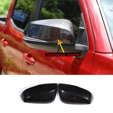 2PCS Carbon Fiber ABS Side Exterior Mirror Covers For Toyota Tacoma  2015-2022