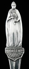 Sterling Silver Queen Alexandra Teaspoon, Cooper Brothers & Sons Ltd 1936