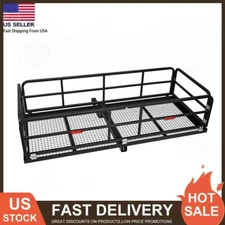 750 Lbs Folding Hitch Mount Cargo Carrier Basket for SUV, RV, Truck, and Trailer