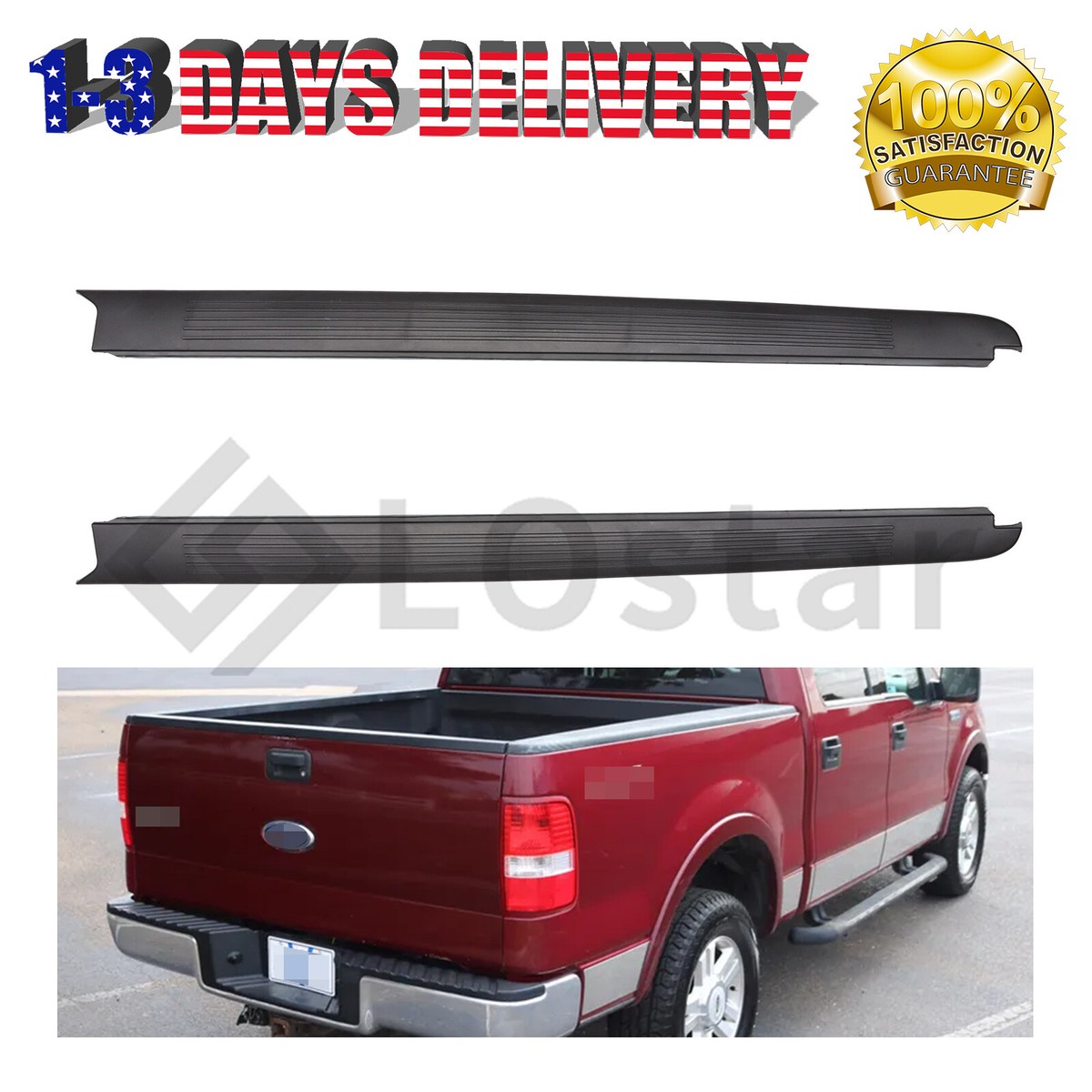 New Style Side 5.5' Bed Right &amp; Left Rail Cap Moldings For 2004 