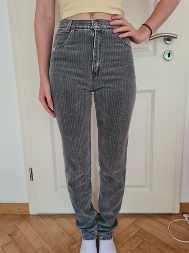 Coole graue Retro Jeans von Wallys in Gr. XS