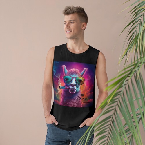 Trippy LLama Stoner Motif - Funny Llama Tank - Bad Llama Logo - Picture 8 of 13