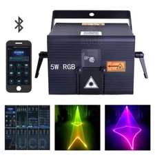 iOS Android App DMX iLDA 5W RGB Animation DJ Party Stage Projector Laser Lights
