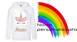 felpa bambina unicorno