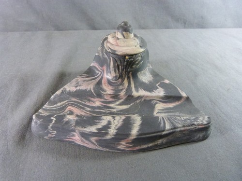 French Stone inkwell imitation marble Art Deco, Vintage 30's, Antique pen holder - Picture 2 of 10