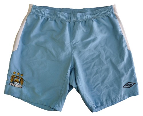 MANCHESTER CITY 2011/2012 HOME FOOTBALL SHORTS UMBRO L