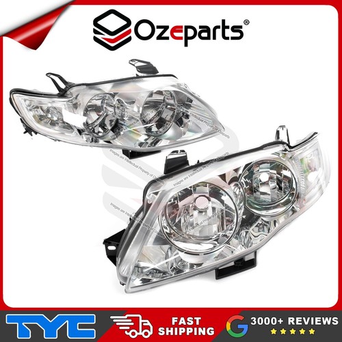 Set Pair LH+RH Head Light Lamp Chrome For Ford Falcon FG Series 1 G6 G6E 08~11 - 第 1/4 張圖片