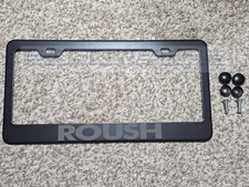 Roush Laser Engraved Black Stainless Steel License Plate Frame