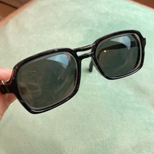 VTG Metzler Eyeglasses Black Frames Prop Geometric Retro MCM Germany READ