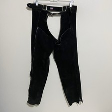 Whitman Chaps Medium Schooling Buckle Back Show Suede Leather Black Riding USA