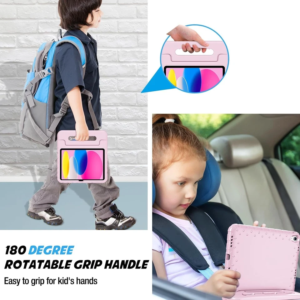 ProCase Kids Case for iPad 11th/10th Generation 11/10.9 2025/2022, Lightpink  - Image 4 of 4