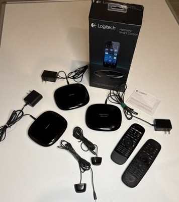 Logitech Harmony Smart Control Lot 3 Hubs 2 Remotes IR Blasters Tested Working