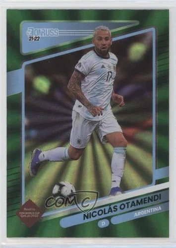 2021-22 Panini Donruss Road to Qatar Holo Green Laser Nicolas Otamendi #2