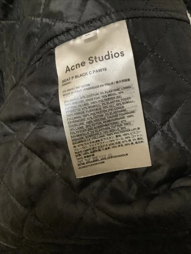 Acne Studios Black Corduroy Trucker Jacket Removable Fur Collar Snap Button Sz52 image 11